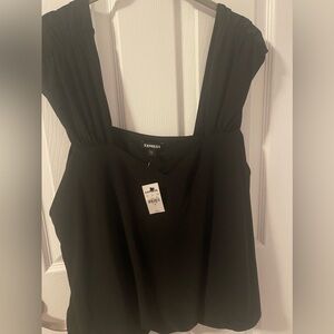 NWT Express Sleeveless Black Top XL